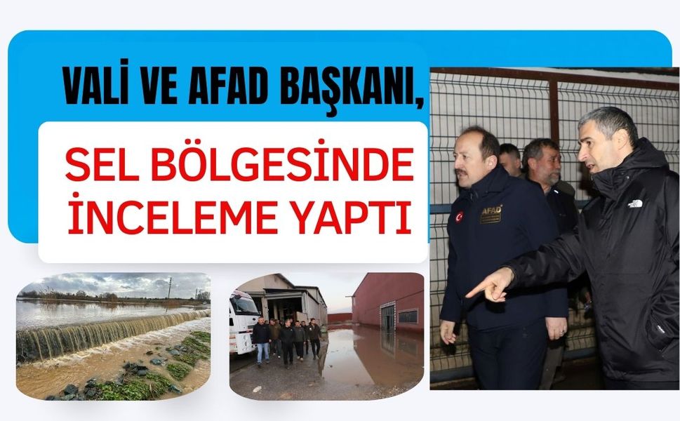 Vali ve AFAD Başkanı, Sel Bölgesinde İnceleme Yaptı