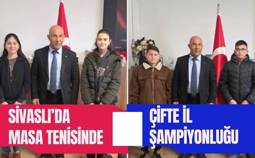 Sivaslı’da Masa Tenisinde Çifte İl Şampiyonluğu