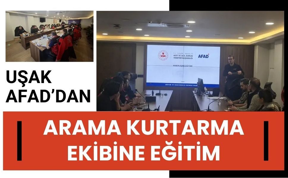 Uşak AFAD’dan Arama Kurtarma Ekibine Eğitim