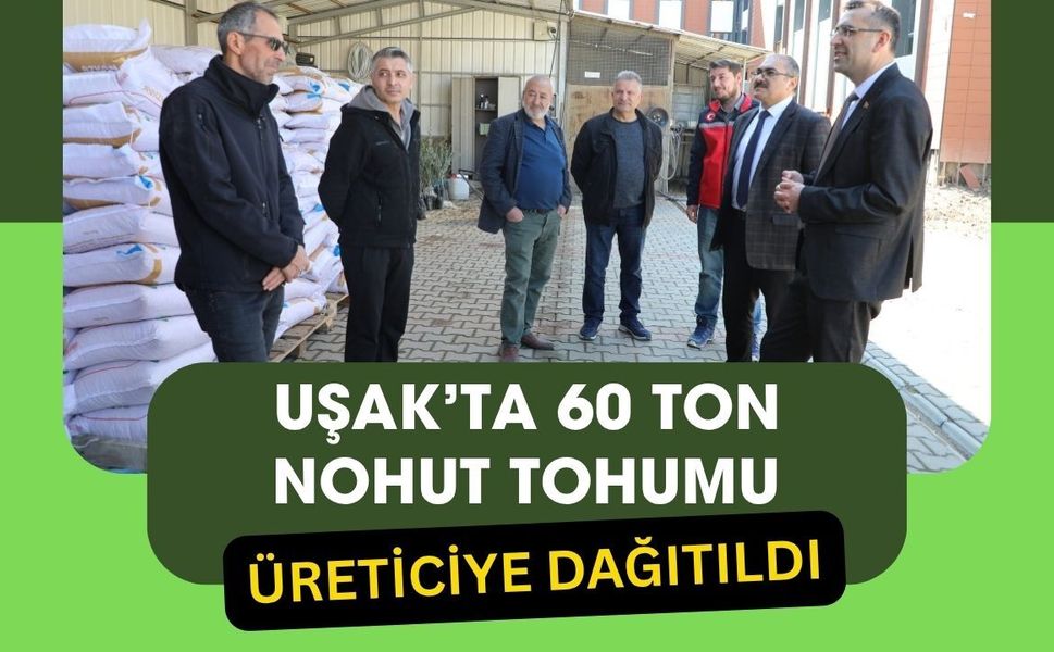 Uşak’ta 60 Ton Nohut Tohumu Üreticiye Dağıtıldı
