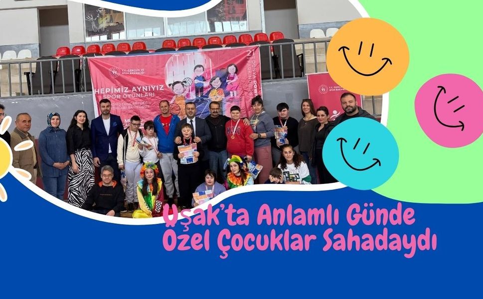Uşak’ta Anlamlı Günde Özel Çocuklar Sahadaydı