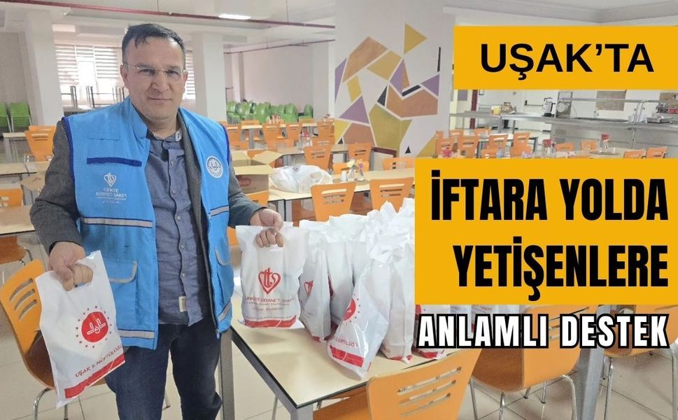 Uşak’ta İftara Yolda Yetişenlere Anlamlı Destek
