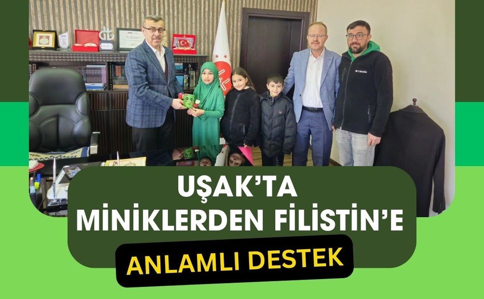 Uşak’ta Miniklerden Filistin’e Anlamlı Destek