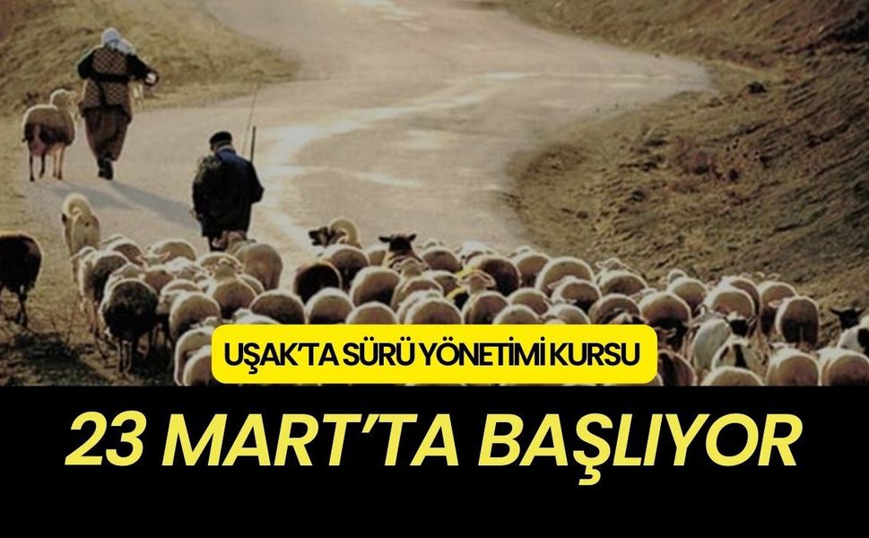 Uşak’ta Sürü Yönetimi Kursu 23 Mart’ta Başlıyor