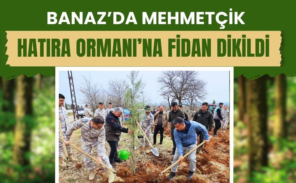 Banaz’da Mehmetçik Hatıra Ormanı’na Fidan Dikildi