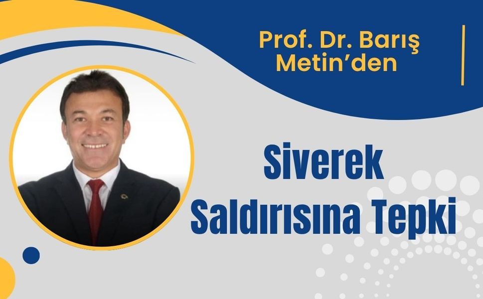 Prof. Dr. Barış Metin’den Siverek Saldırısına Tepki
