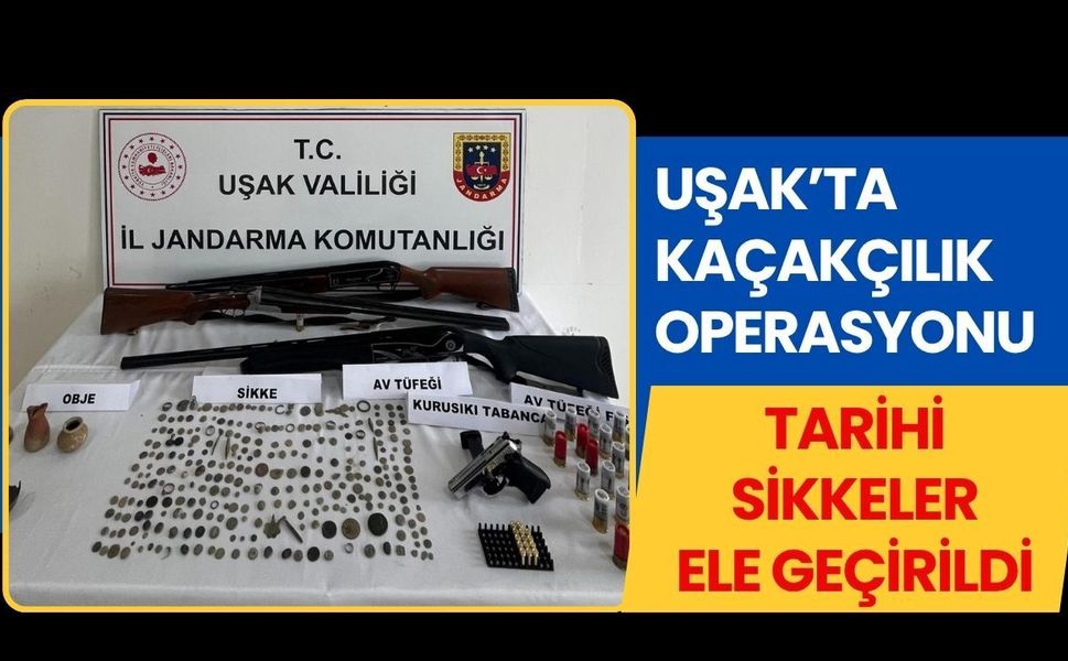 Uşak’ta Kaçakçılık Operasyonu, Tarihi Sikkeler Ele Geçirildi