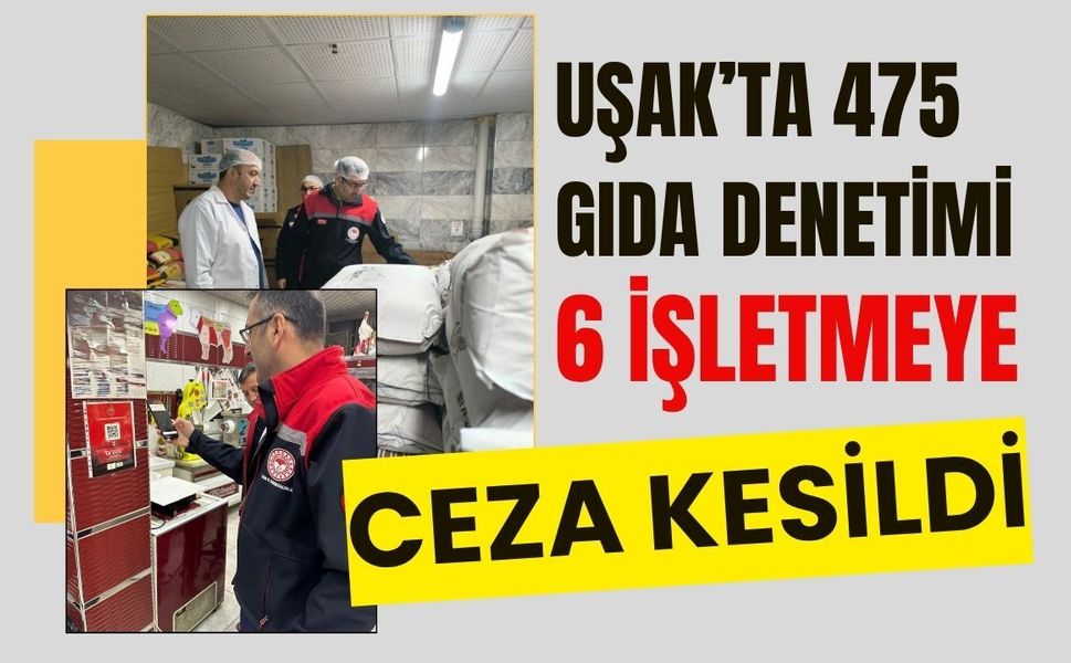 Uşak’ta 475 Gıda Denetimi 6 İşletmeye Ceza Kesildi