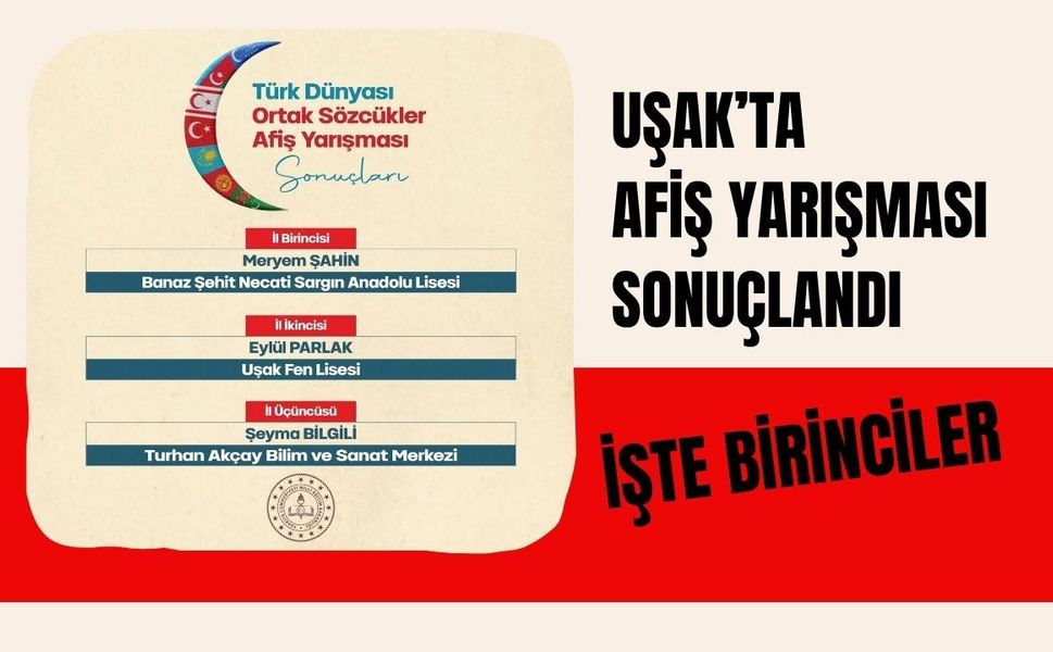 Uşak’ta Afiş Yarışması Sonuçlandı: İşte Birinciler