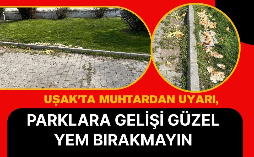 Muhtardan Uyarı, Parklara Gelişi Güzel Yem Bırakmayın