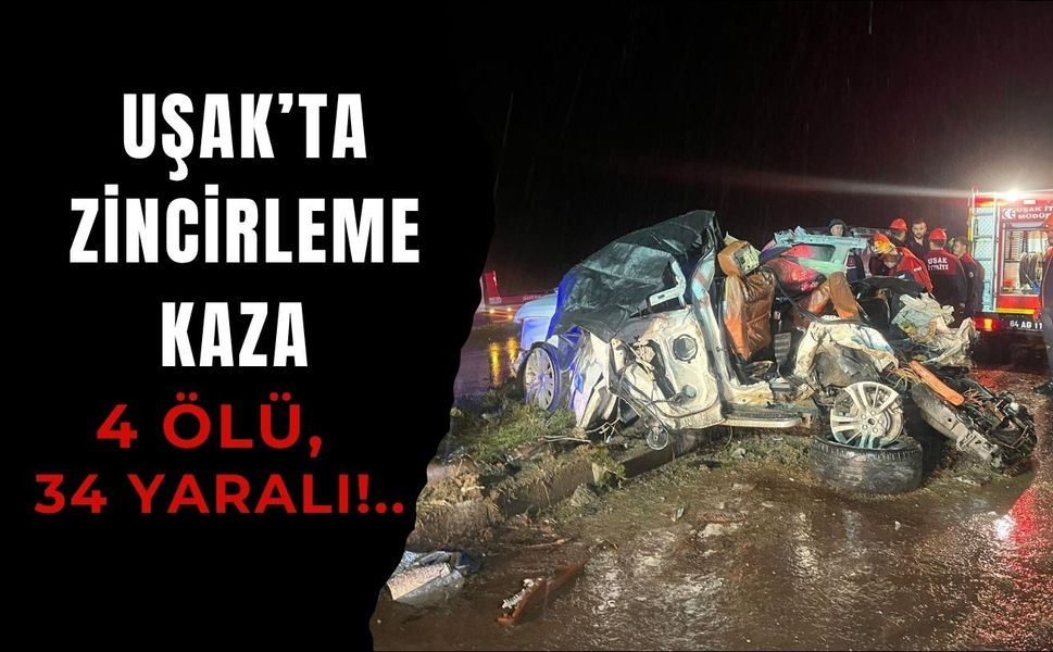 Uşak’ta Feci Zincirleme Kaza: Aynı Aileden 4 Kişi Hayatını Kaybetti
