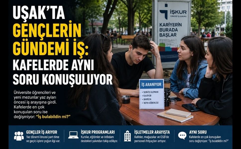 Uşak’ta Gençlerin Gündemi İş, Kafelerde Aynı Soru Konuşuluyor