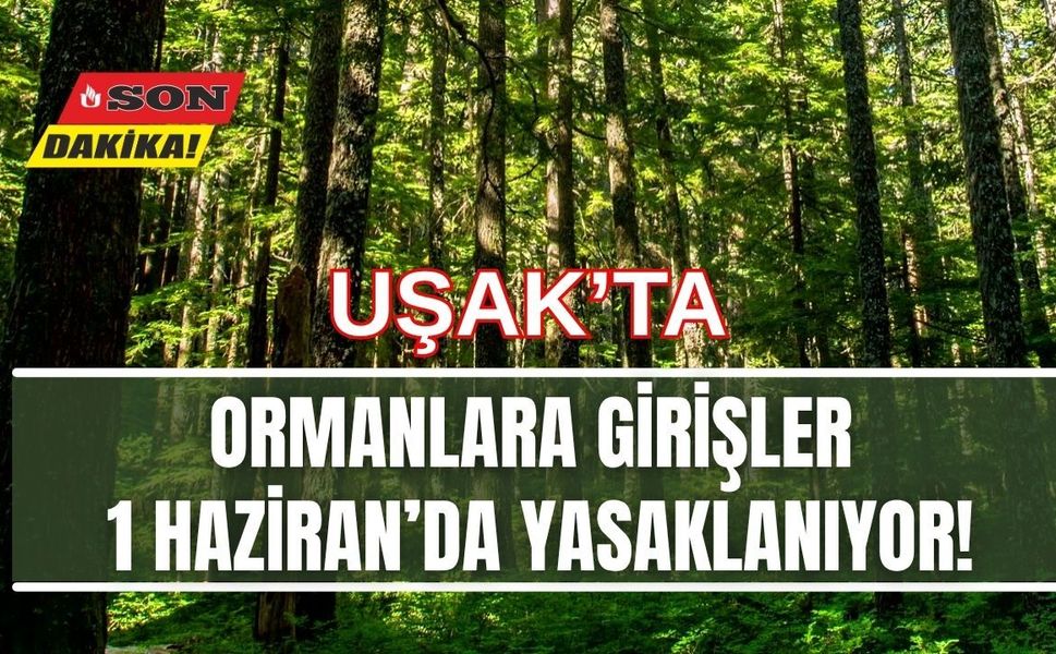 Uşak’ta Ormanlara Girişler 1 Haziran’da Yasaklanıyor