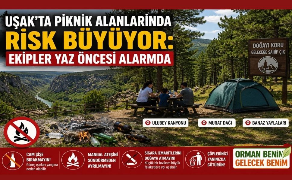 Uşak’ta Piknik Alanlarında Risk Büyüyor, Ekipler Yaz Öncesi Teyakkuzda