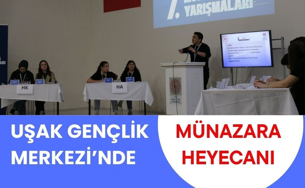 Uşak Gençlik Merkezi’nde Münazara Heyecanı: Gençler Fikirleriyle Yarıştı