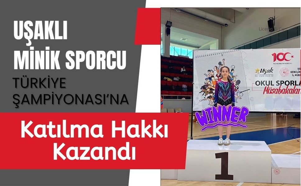 Uşaklı Minik Sporcu Türkiye Şampiyonası’na Katılma Hakkı Kazandı