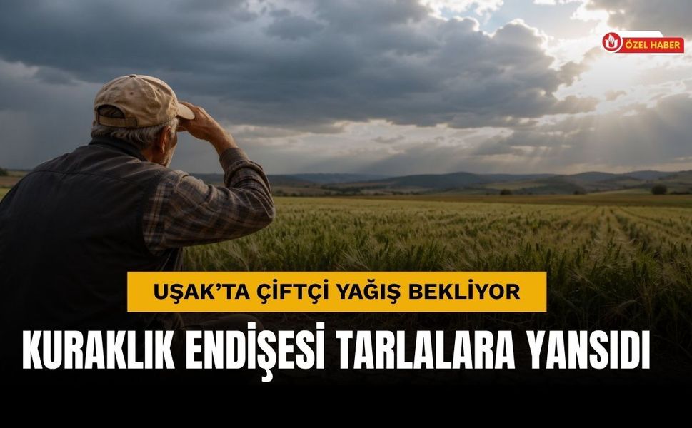 Uşak’ta Çiftçi Yağış Bekliyor, Kuraklık Endişesi Tarlalara Yansıdı