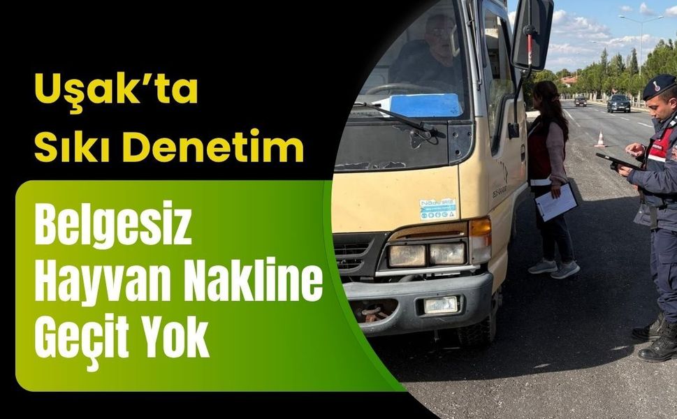 Uşak’ta Sıkı Denetim: Belgesiz Hayvan Nakline Geçit Yok