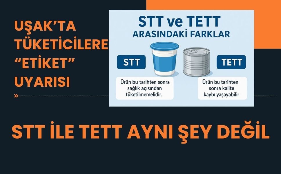 Uşak’ta Tüketicilere “Etiket” Uyarısı: STT ile TETT Aynı Şey Değil