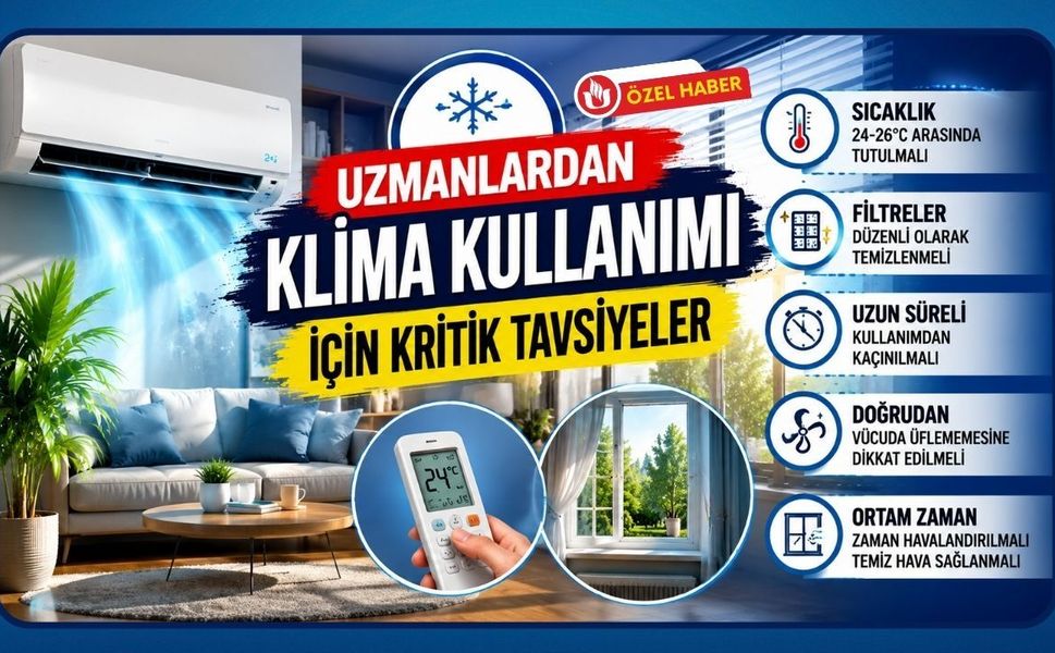 Uşak’ta Uzmanlardan Klima Kullanımı İçin Kritik Tavsiyeler