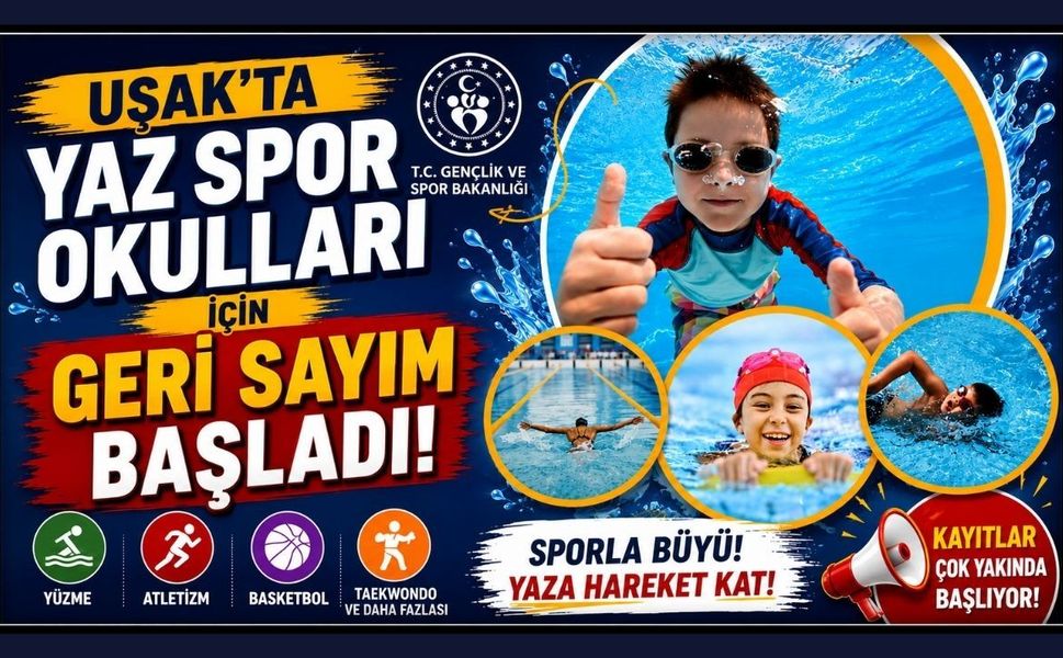 Uşak’ta Yaz Spor Okulları İçin Geri Sayım Başladı