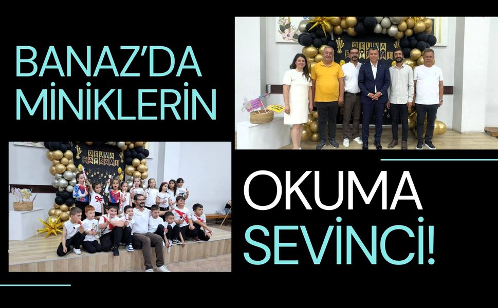 Banaz’da Miniklerin Okuma Sevinci! Okuma Bayramında Renkli Görüntüler