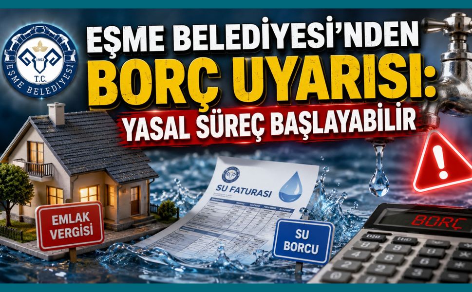 Eşme Belediyesi'nden Borç Uyarısı: Yasal Süreç Başlayabilir
