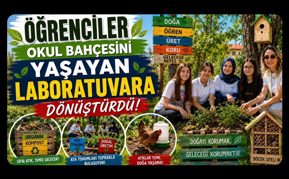 Öğrenciler Okul Bahçesini Yaşayan Laboratuvara Dönüştürdü