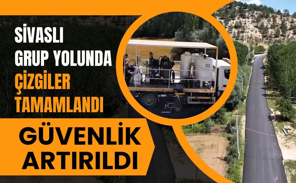 Sivaslı Grup Yolunda Çizgiler Tamamlandı, Güvenlik Artırıldı