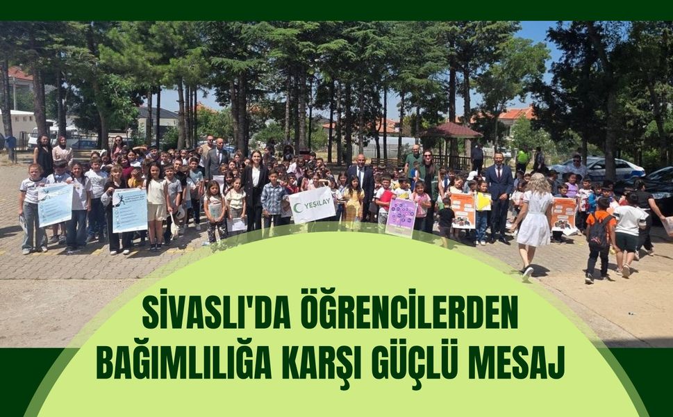 Sivaslı'da Öğrencilerden Bağımlılığa Karşı Güçlü Mesaj