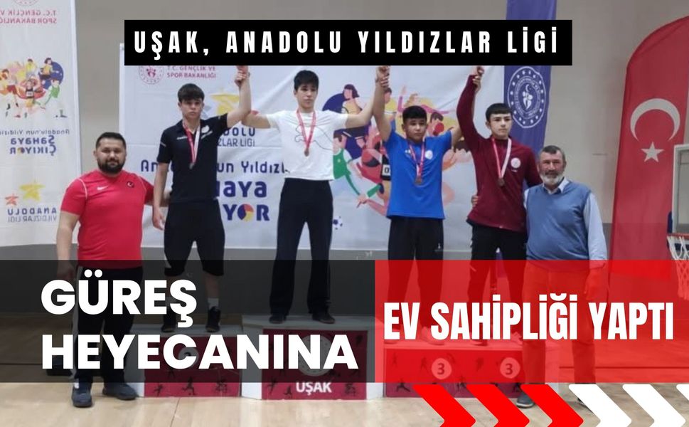 Uşak, Anadolu Yıldızlar Ligi Güreş Heyecanına Ev Sahipliği Yaptı