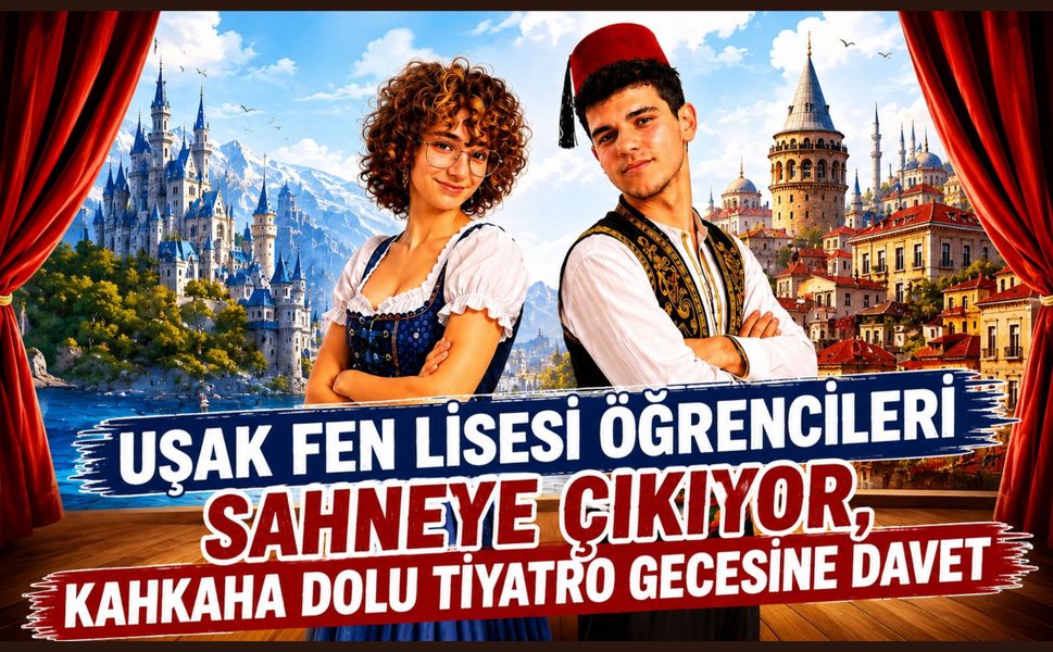 Uşak Fen Lisesi Öğrencileri Sahneye Çıkıyor, Kahkaha Dolu Tiyatro Gecesine Davet