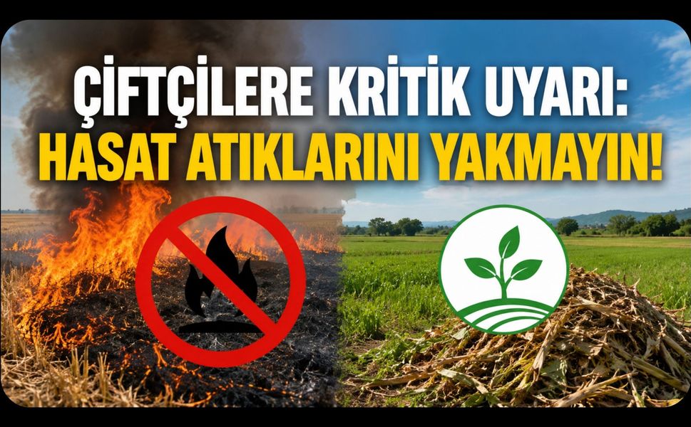 Uşak Tarım Müdürlüğünden Çiftçilere Kritik Uyarı, Hasat Atıklarını Yakmayın