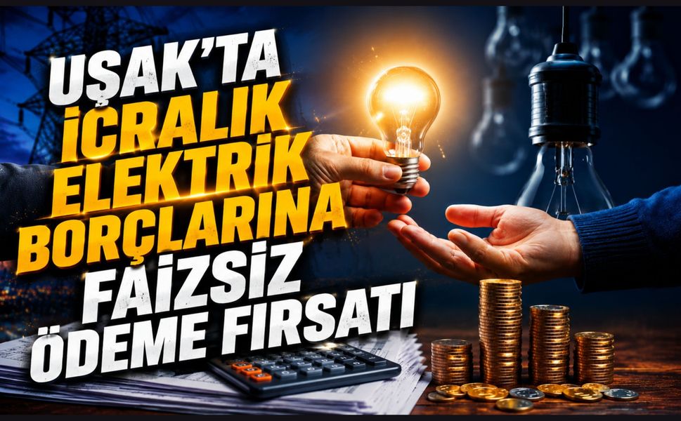 Uşak'ta İcralık Elektrik Borçlarına Faizsiz Ödeme Fırsatı