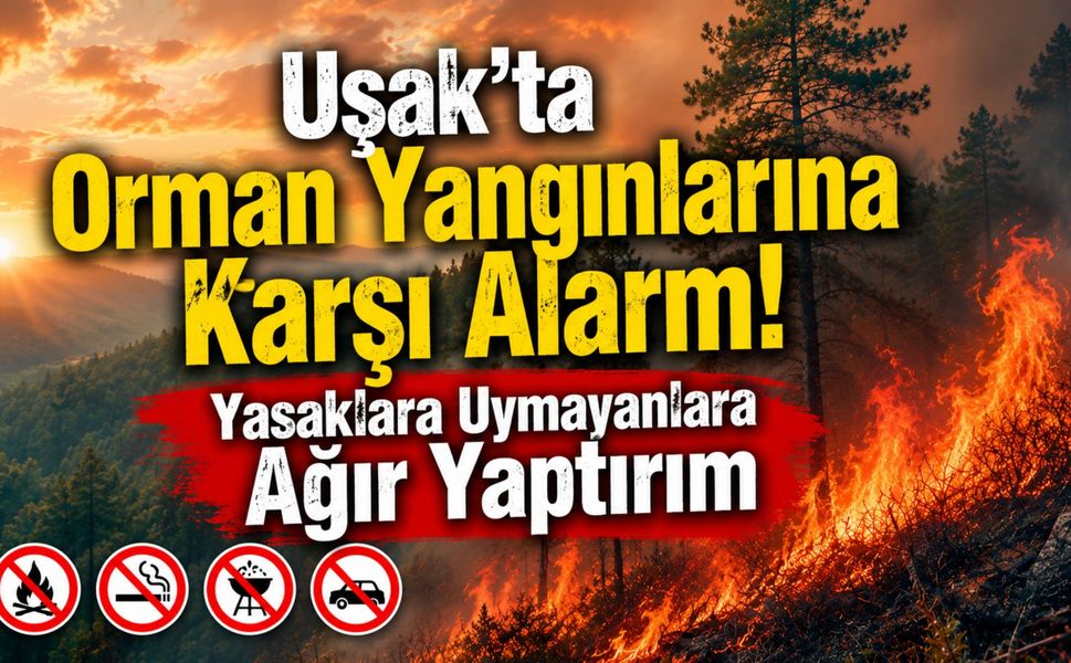 Uşak'ta Orman Yangınlarına Karşı Alarm! Yasaklara Uymayanlara Ağır Yaptırım