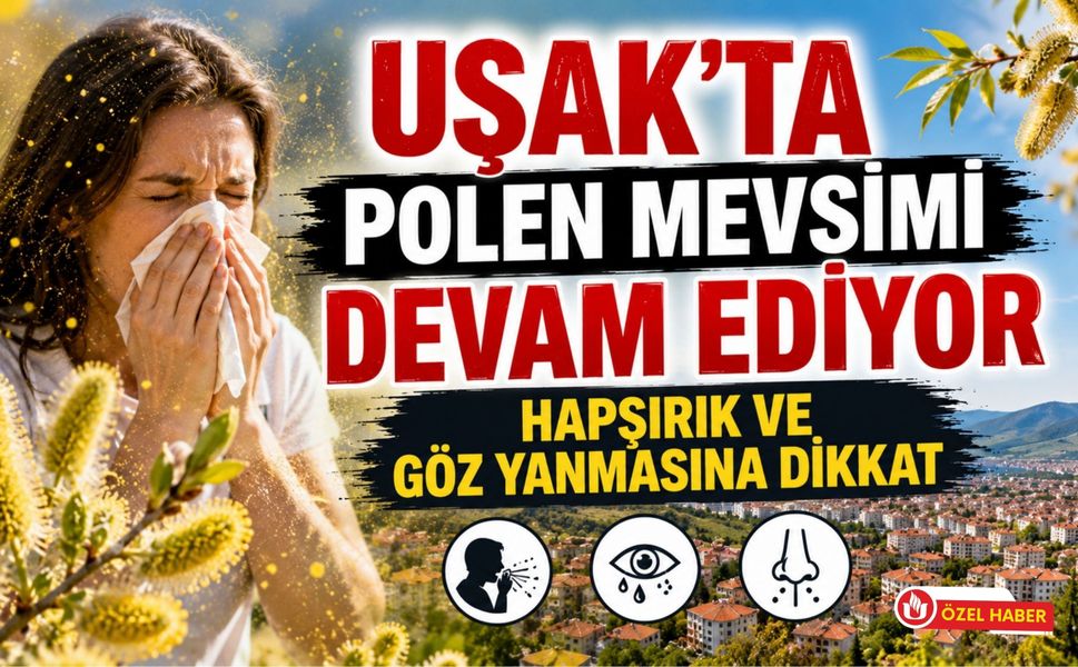 Uşak'ta Polen Mevsimi Devam Ediyor, Hapşırık ve Göz Yanmasına Dikkat