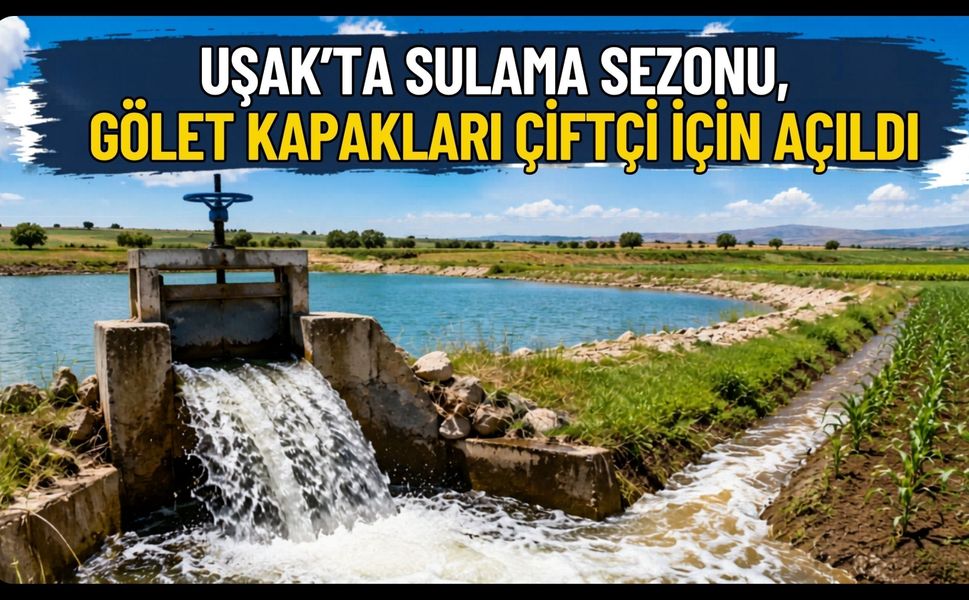 Uşak’ta Sulama Sezonu Açıldı, Gölet Kapakları Çiftçi İçin Açıldı