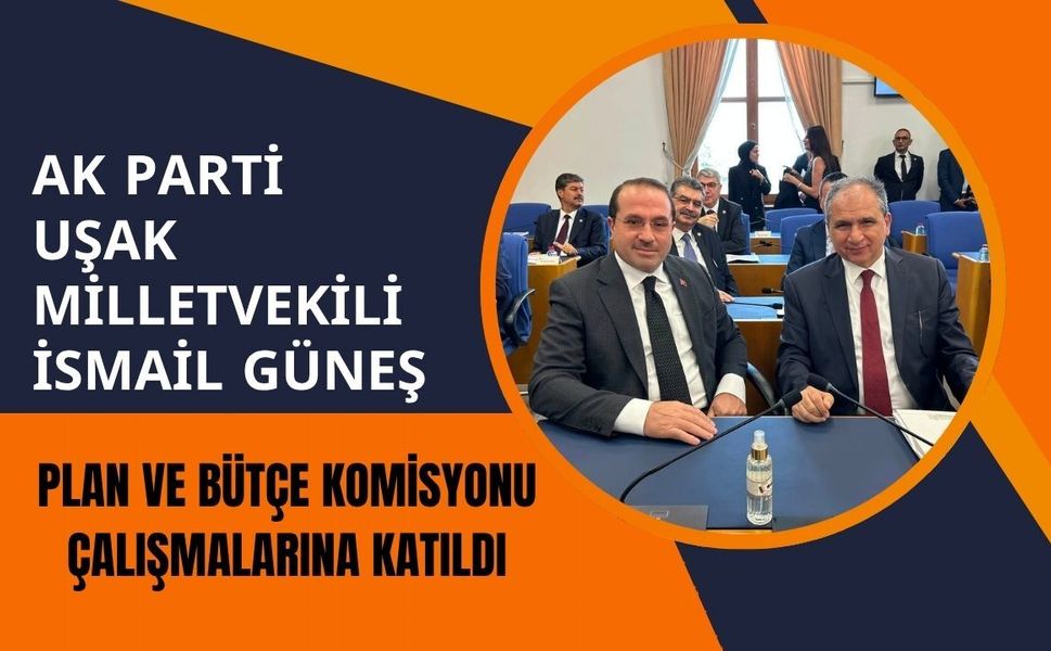 AK Parti Uşak Milletvekili İsmail Güneş, Plan ve Bütçe Komisyonu Çalışmalarına Katıldı