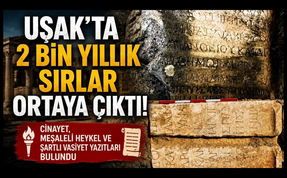 Uşak'ta 2 Bin Yıllık Sırlar Ortaya Çıktı! Cinayet, Meşaleli Heykel ve Şartlı Vasiyet Yazıtları Bulundu