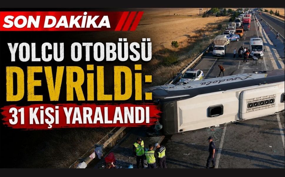 Yolcu Otobüsü Devrildi: 31 Kişi Yaralandı