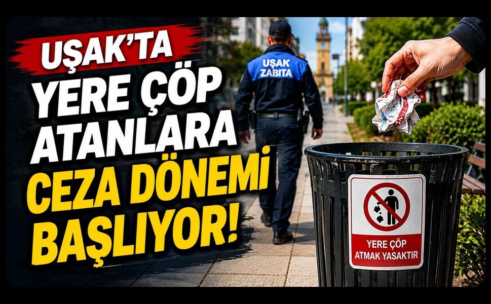 Uşak'ta Yere Çöp Atanlara Ceza Dönemi Başlıyor! Denetimler Sıkılaştırılıyor