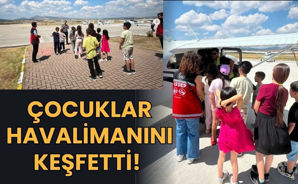 Çocuklar Havalimanını Keşfetti! Kokpite Değil, Hayat Kurtaran Ekiplere Yakından Tanık Oldu
