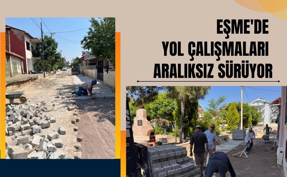 Eşme'de Yol Çalışmaları Aralıksız Sürüyor