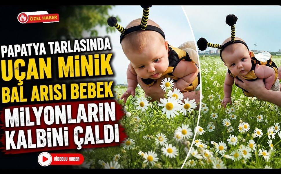 Papatya Tarlasında Uçan Minik Bal Arısı Bebek Milyonların Kalbini Çaldı
