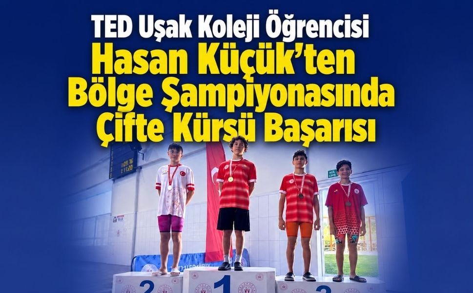 TED Uşak Koleji Öğrencisi Hasan Küçük'ten Bölge Şampiyonasında Çifte Kürsü Başarısı