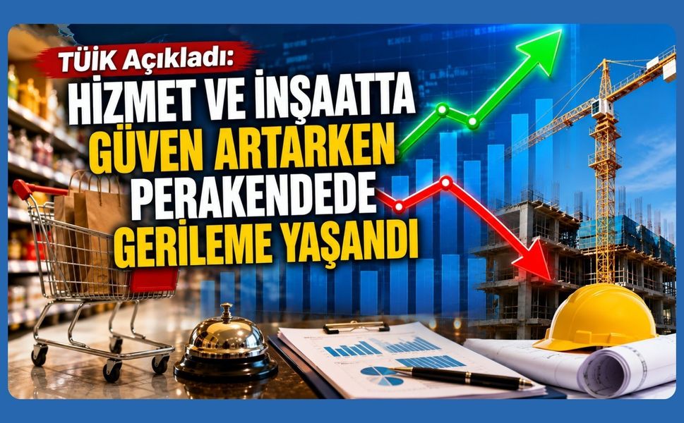 TÜİK Açıkladı: Hizmet ve İnşaatta Güven Artarken Perakendede Gerileme Yaşandı