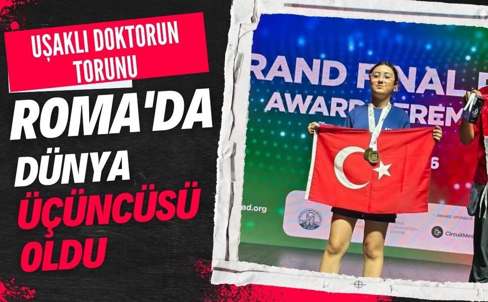 Uşaklı Doktorun Torunu Roma'da Dünya Üçüncüsü Oldu
