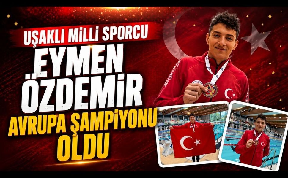 Uşaklı Milli Sporcu Eymen Özdemir Avrupa Şampiyonu Oldu