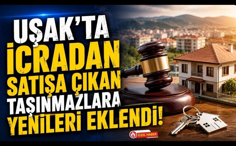 Uşak'ta İcradan Satışa Çıkan Taşınmazlara Yenileri Eklendi! Merkez ve Eşme'de Açık Artırma Başlıyor