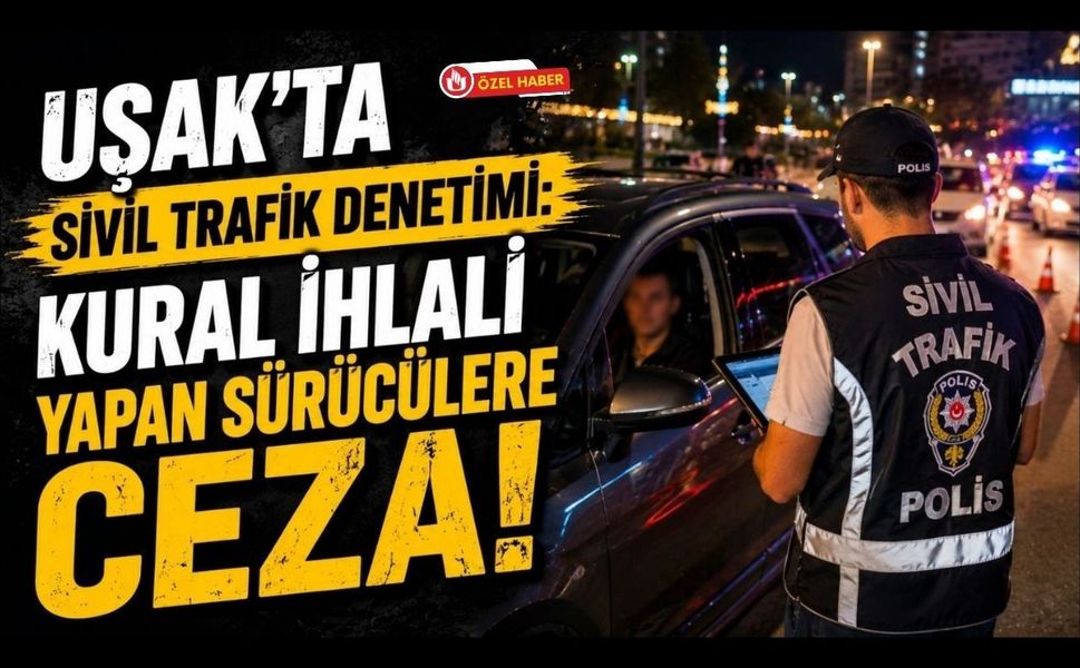 Uşak'ta Sivil Trafik Denetimi, Kural İhlallerine Geçit Yok